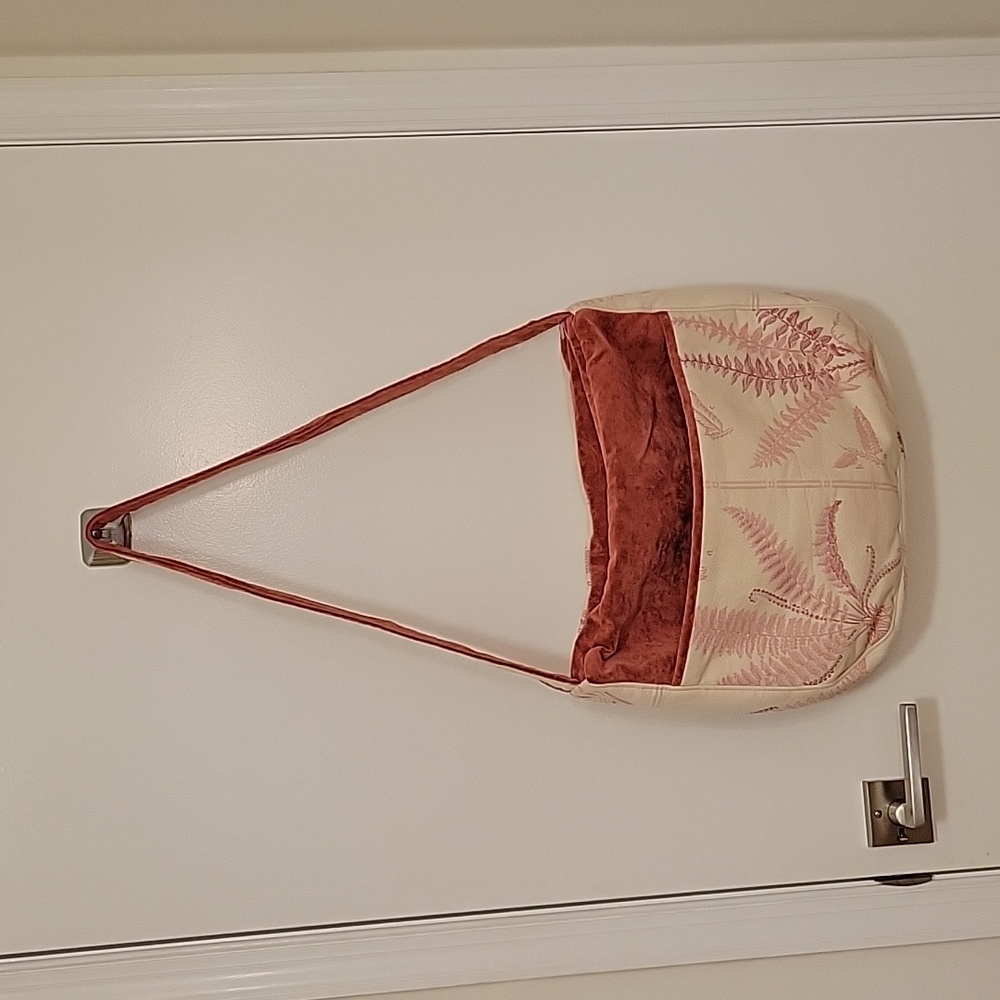 Handmade sueded messenger bag with embroidery